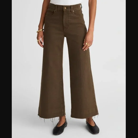 NWT Madewell 25 Flared Wide-Leg Crop Jeans - Picture 3 of 10